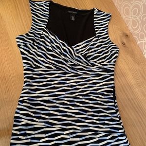 White House Black Market Rouched Sleeveless Top XS